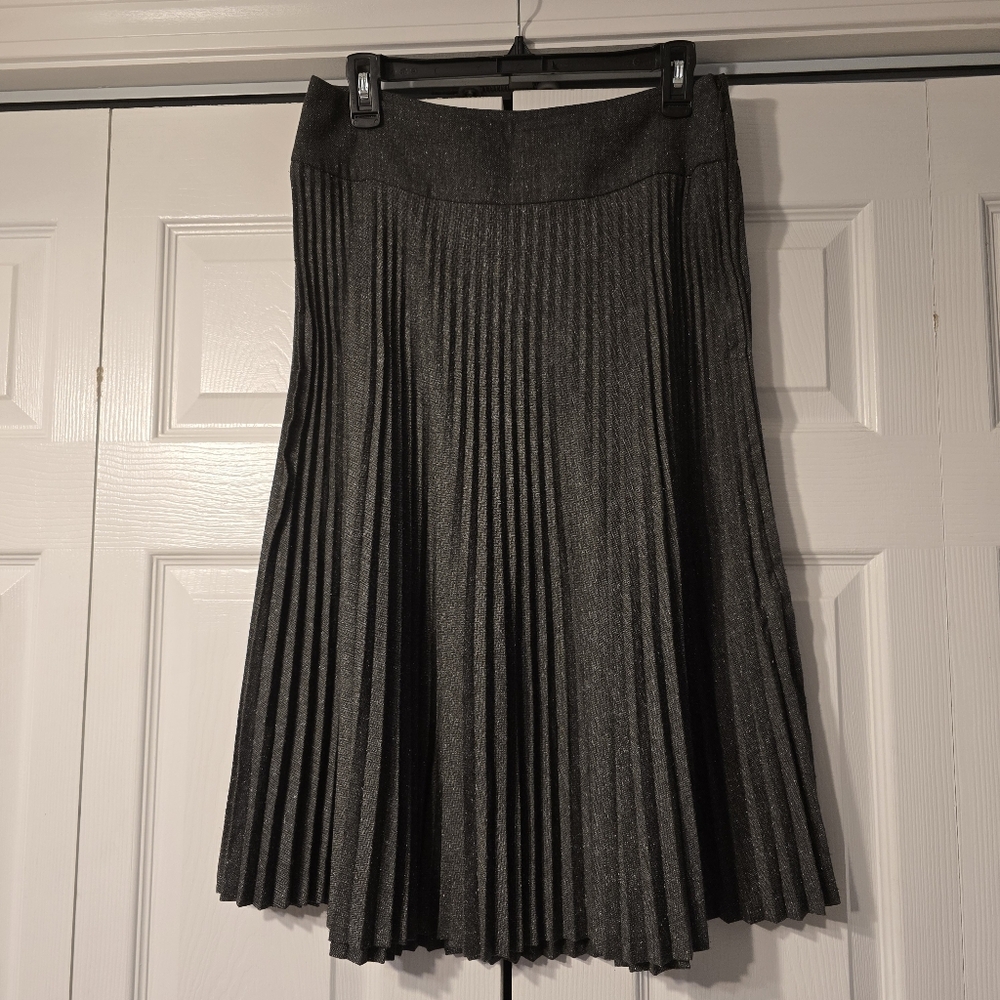 Express Women's Elegant Wool Blended Gray A-Line Pleated Skirt Size 7/8